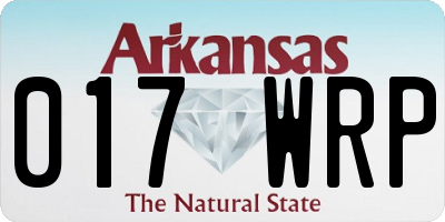 AR license plate 017WRP