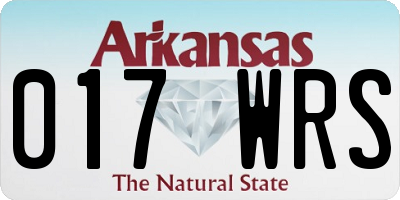 AR license plate 017WRS