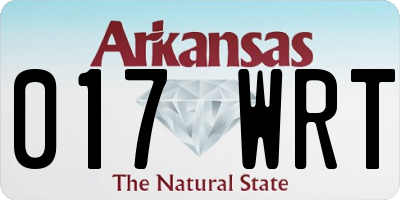 AR license plate 017WRT