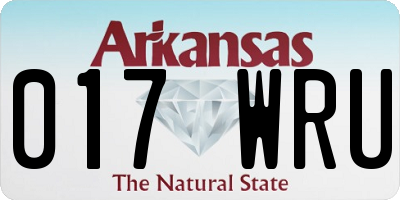 AR license plate 017WRU