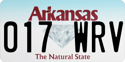 AR license plate 017WRV