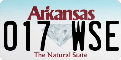 AR license plate 017WSE