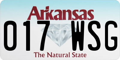 AR license plate 017WSG