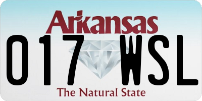 AR license plate 017WSL