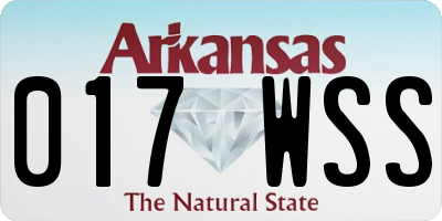 AR license plate 017WSS