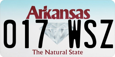 AR license plate 017WSZ