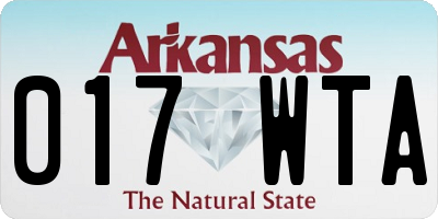 AR license plate 017WTA