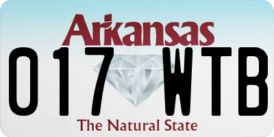 AR license plate 017WTB