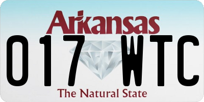 AR license plate 017WTC