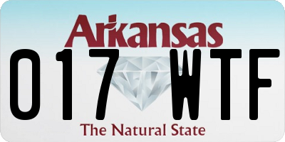AR license plate 017WTF