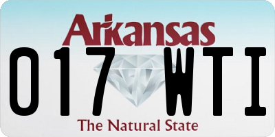AR license plate 017WTI