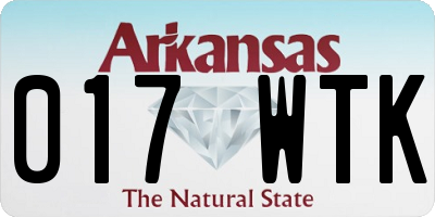 AR license plate 017WTK