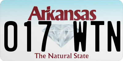 AR license plate 017WTN