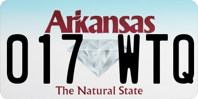 AR license plate 017WTQ