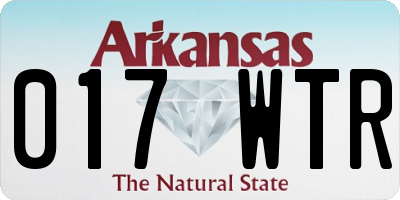 AR license plate 017WTR