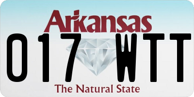 AR license plate 017WTT
