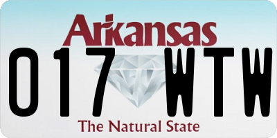 AR license plate 017WTW