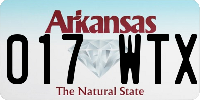 AR license plate 017WTX