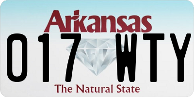 AR license plate 017WTY