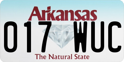 AR license plate 017WUC