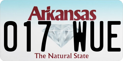 AR license plate 017WUE
