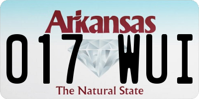 AR license plate 017WUI