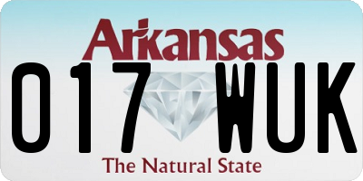 AR license plate 017WUK