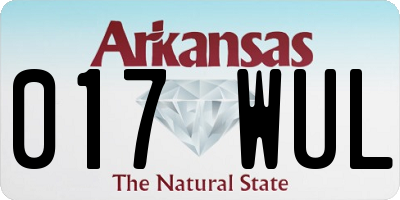 AR license plate 017WUL
