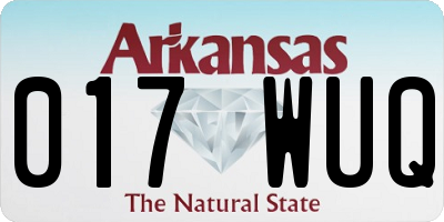 AR license plate 017WUQ