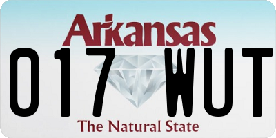 AR license plate 017WUT