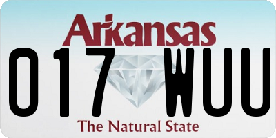 AR license plate 017WUU