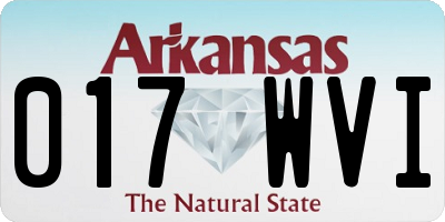 AR license plate 017WVI