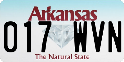 AR license plate 017WVN