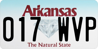 AR license plate 017WVP