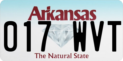 AR license plate 017WVT