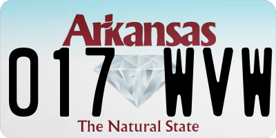 AR license plate 017WVW