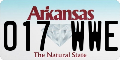 AR license plate 017WWE