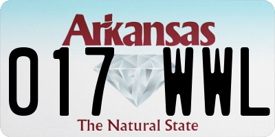 AR license plate 017WWL