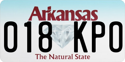 AR license plate 018KPO