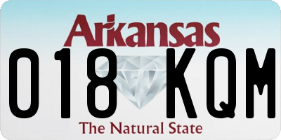 AR license plate 018KQM