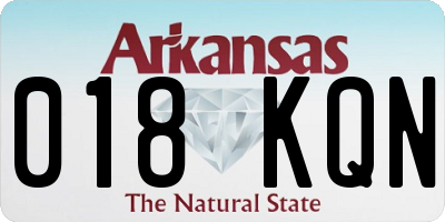 AR license plate 018KQN
