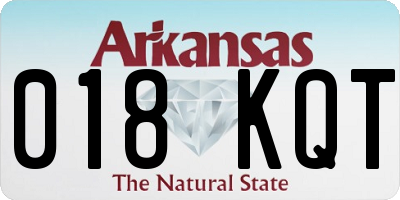 AR license plate 018KQT