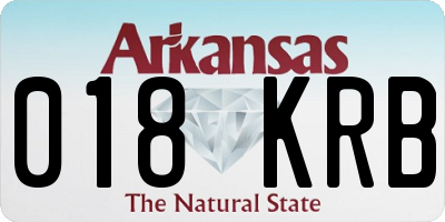 AR license plate 018KRB