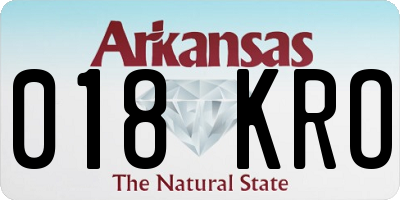 AR license plate 018KRO