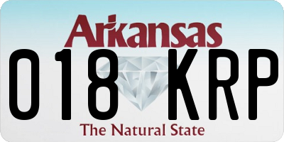 AR license plate 018KRP