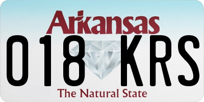 AR license plate 018KRS
