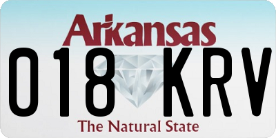 AR license plate 018KRV