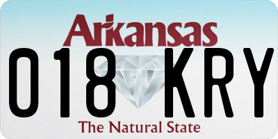 AR license plate 018KRY