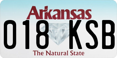 AR license plate 018KSB