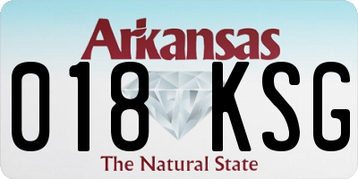 AR license plate 018KSG